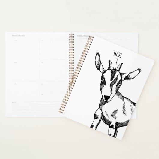 Goat Sketch Sprichwort "Hej!" Planer (Anzeige)