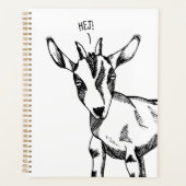 Goat Sketch Sprichwort "Hej!" Planer (Vorderseite)