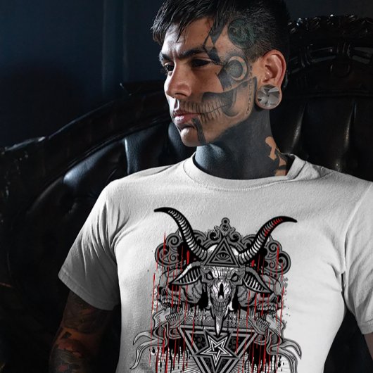 Goat Skull Demon Design T-Shirt