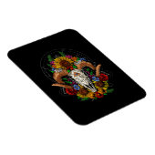 Goat Skull Psychedelic Sunblumen Magnet (Rechte Seite)