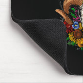 Goat Skull Psychedelic Sunblumen Mousepad (Ecke)