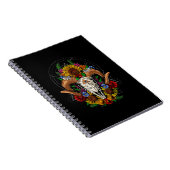 Goat Skull Psychedelic Sunblumen Notizblock (Rechte Seite)
