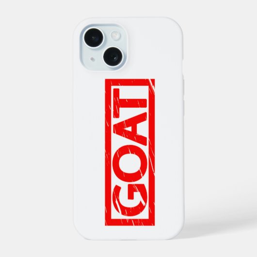GOAT Stempel iPhone 15 Hülle (Rückseite)