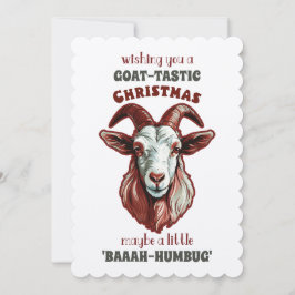 "Goat-Tastic Greetings: Ein 'Baah-Humbug' Weihnach Einladung