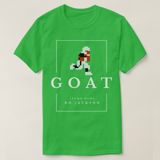GOAT Tecmo Bowl Bo Jackson Long Sleeve T-Shirt (Design vorne)