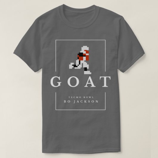 GOAT Tecmo Bowl Bo Jackson T-Shirt (Design vorne)