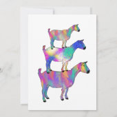 Goat Themed 6. Geburtstagsparty Einladung (Rückseite)