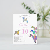 Goat Themed Geburtstagsparty Pink (Stehend Vorderseite)