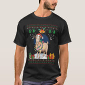 Goat Ugly Christmas Sweater Goat Lover Bauer Xmas T-Shirt (Vorderseite)