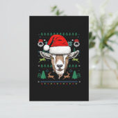 Goat Ugly Christmas Weihnachtsgeschenk Begleitkarte (Stehend Vorderseite)
