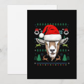 Goat Ugly Christmas Weihnachtsgeschenk Feiertagskarte (Vorne/Hinten)