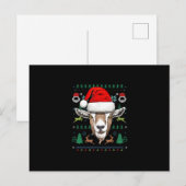 Goat Ugly Christmas Weihnachtsgeschenk Postkarte (Vorne/Hinten)