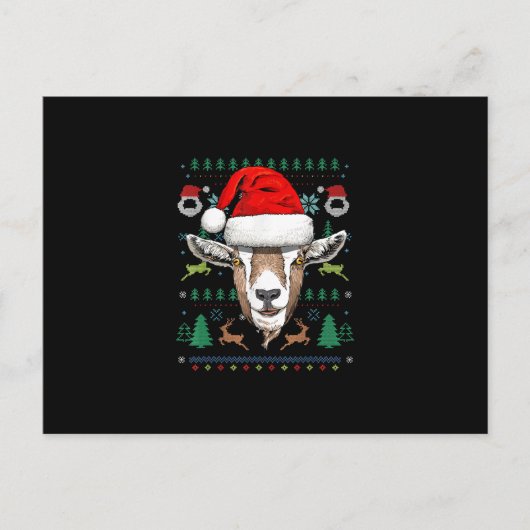 Goat Ugly Christmas Weihnachtsgeschenk Postkarte (Vorderseite)