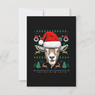 Goat Ugly Christmas Weihnachtsgeschenk RSVP Karte