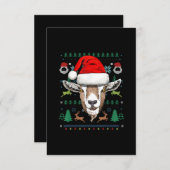 Goat Ugly Christmas Weihnachtsgeschenk RSVP Karte (Vorne/Hinten)