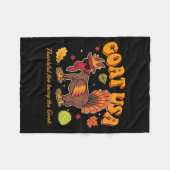 Goat Usa Thankful For Being The Goat Funny Thanksg Fleecedecke (Vorderseite (Horizontal))