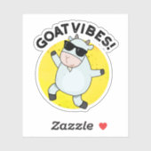 Goat Vibes Funny Good Vibes Animal Puff Aufkleber (Blatt)