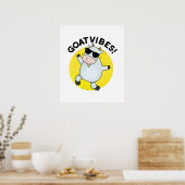Goat Vibes Funny Good Vibes Animal Puff Poster (Küche)