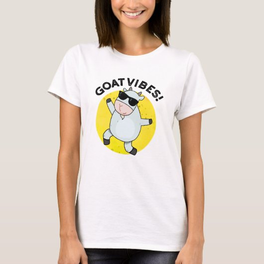 Goat Vibes Funny Good Vibes Animal Puff T-Shirt (Vorderseite)