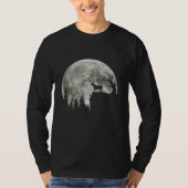 Goat Walking on Mountain Halloween Moon T-Shirt (Vorderseite)