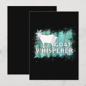 Goat Whisperer Goats Farmer Einladung (Vorne/Hinten)