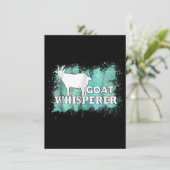 Goat Whisperer Goats Farmer Einladung (Stehend Vorderseite)
