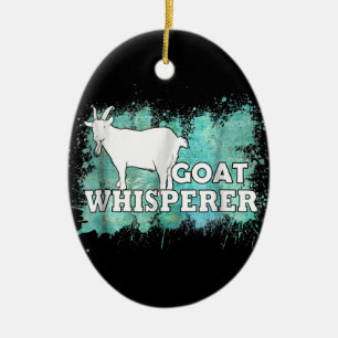 Goat Whisperer Goats Farmer Keramik Ornament