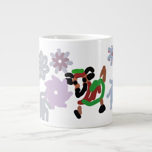 Goat winter Jumbo-Tasse (Vorderseite)