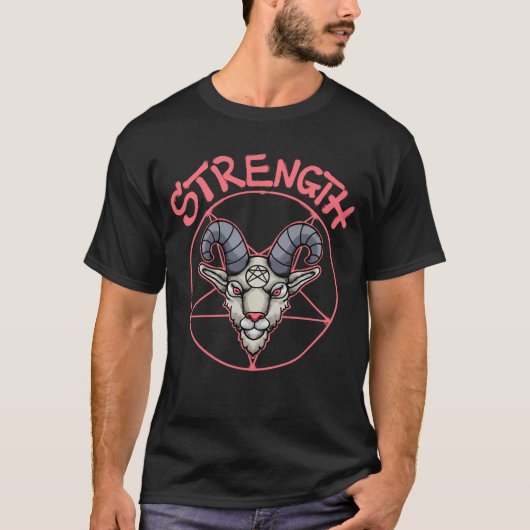 Goat with Horns streetwear T-Shirt (Vorderseite)