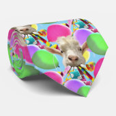 Goat with Party Blowers Krawatte (Gerollt)