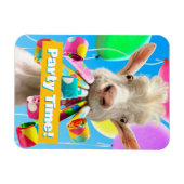Goat with Party Blowers Magnet (Horizontal)