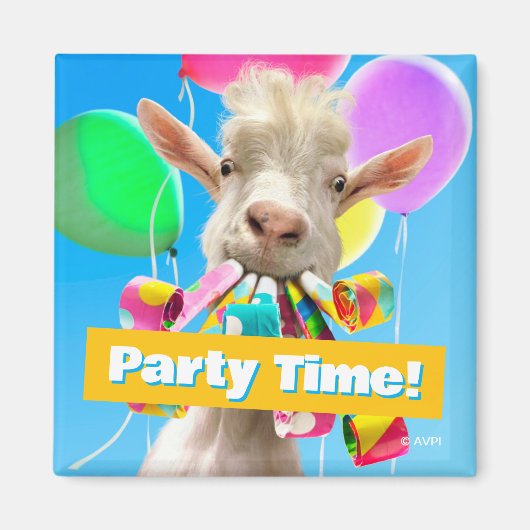 Goat with Party Blowers Magnet (Vorne)