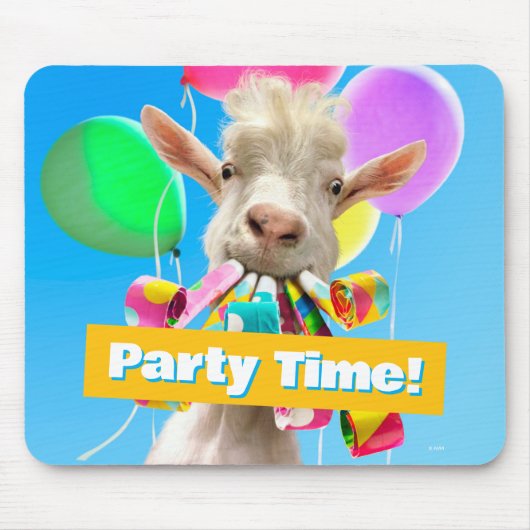 Goat with Party Blowers Mousepad (Vorne)