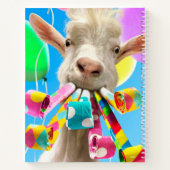 Goat with Party Blowers Notizblock (Rückseite)
