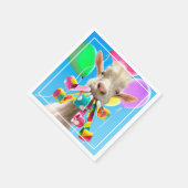 Goat with Party Blowers Serviette (Ecke)