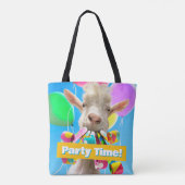 Goat with Party Blowers Tasche (Rückseite)