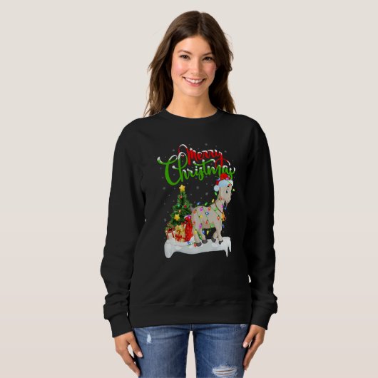 Goat  Xmas Decorations Santa Goat Christmas Sweatshirt (Vorne ganz)