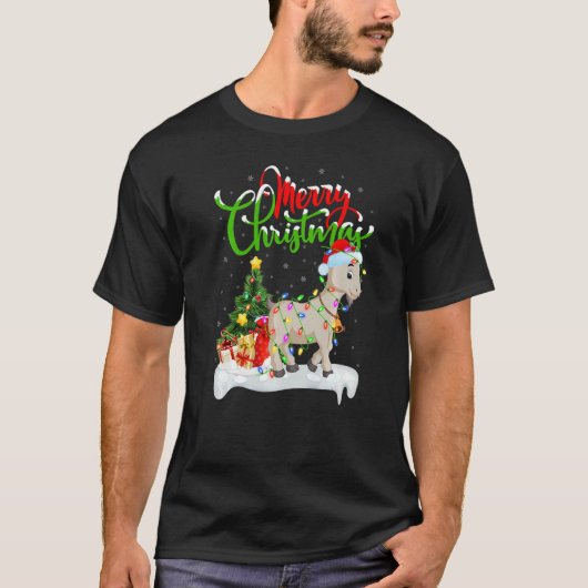 Goat Xmas Decorations Santa Goat Christmas T-Shirt (Vorderseite)