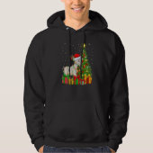 Goat Xmas Holiday Santa Goat Christmas Tree Hoodie (Vorderseite)