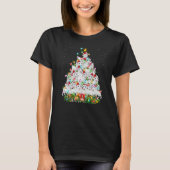 Goat  Xmas Lights Santa Goat Christmas Tree T-Shirt (Vorderseite)