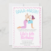 Goat Yoga Birthday Invitation Einladung (Vorderseite)