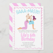 Goat Yoga Birthday Invitation Einladung (Vorne/Hinten)