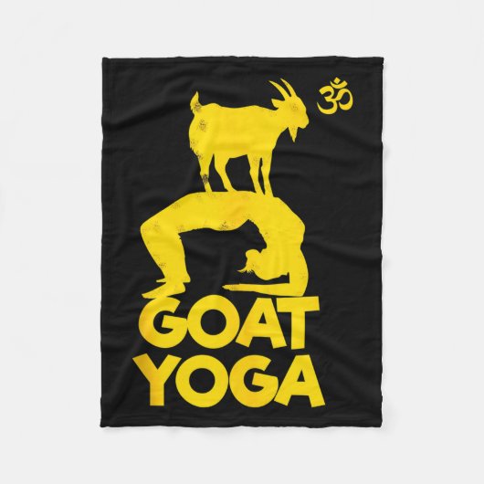 Goat Yoga Namaste Om Ying Yang Balance Yoga New Ma Fleecedecke (Vorderseite)