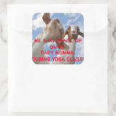 Goat Yoga Wise Cracks Quadratischer Aufkleber (Tasche)