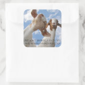 Goat Yoga Wise Cracks Quadratischer Aufkleber (Tasche)