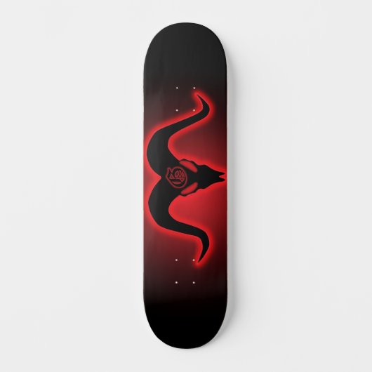 Goatamenties Goatskull Silhouette Skateboard (Vorderseite)
