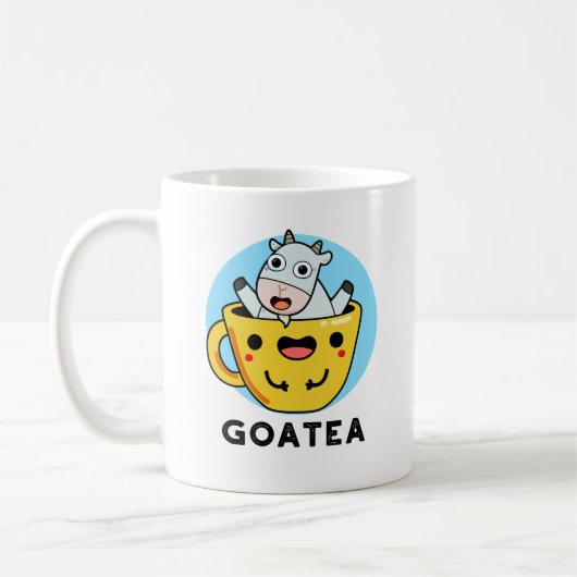 Goatea Funny Goat Tea Pun Kaffeetasse (Links)