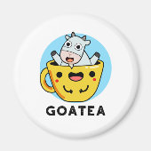 Goatea Funny Goat Tea Pun Magnet (Vorne)