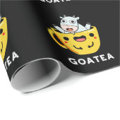 Goatea Funny Goat Tee Pun Dark BG Geschenkpapier (Rolleneckpunkt)