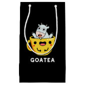 Goatea Funny Goat Tee Pun Dark BG Kleine Geschenktüte (Vorderseite)